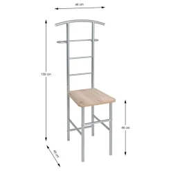 3S. x Home Valet de chambre avec assise en décor chène San Remo Outlet