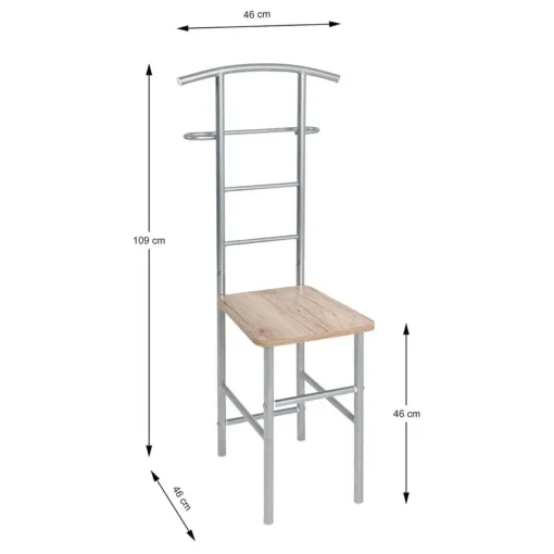 3S. x Home Valet de chambre avec assise en décor chène San Remo Outlet