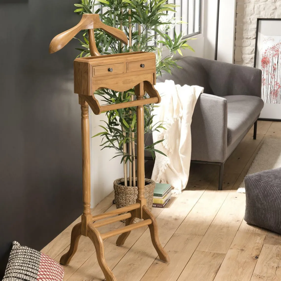 Macabane Valet De Chambre AYAN Bois Teck Hot