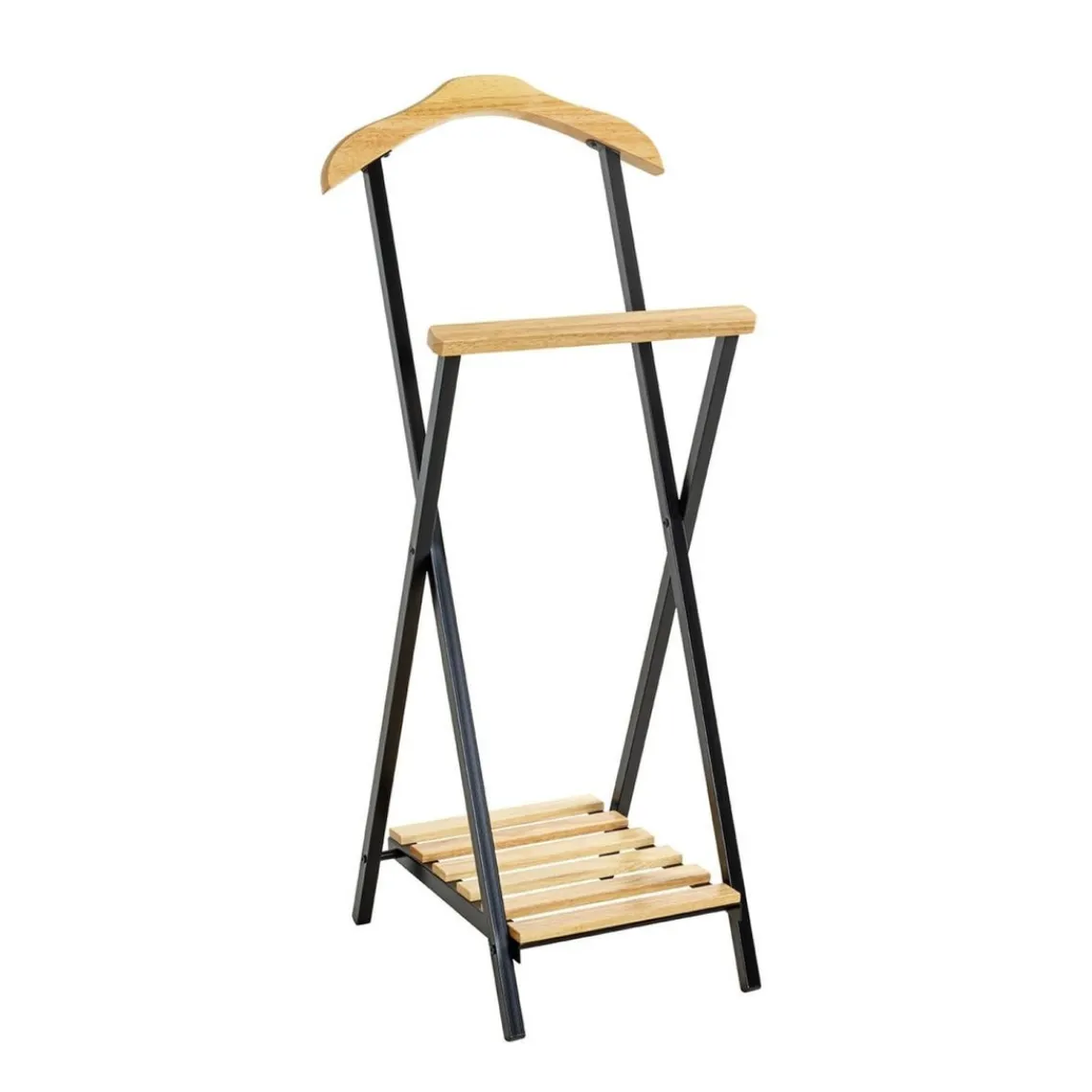 3S. x Home Valet de chambre bois et métal noir Sale