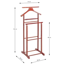 3S. x Home Valet de chambre cerisier en bois Discount