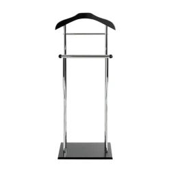 3S. x Home Valet de chambre tube en acier chromé cintre laqué noir Sale