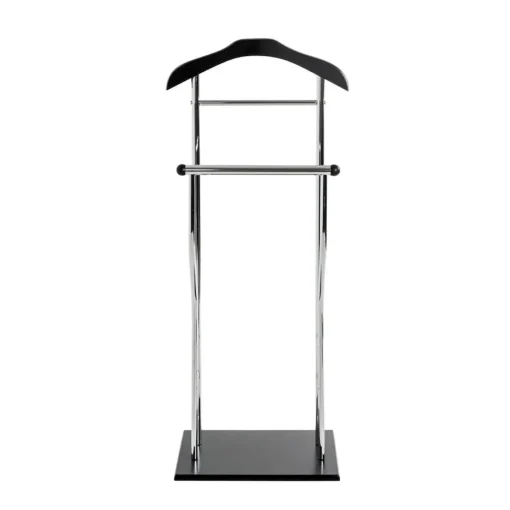 3S. x Home Valet de chambre tube en acier chromé cintre laqué noir Sale