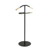 3S. x Home Valet en tube d'acier peint en noir par poudrage applications en bois massif naturel Discount
