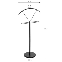 3S. x Home Valet Noir en tube d'acier laqué Outlet
