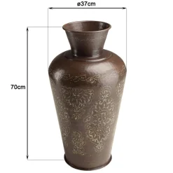 Macabane Vase alu couleur cuivre foncé patine antique HONORE D37 cm Online