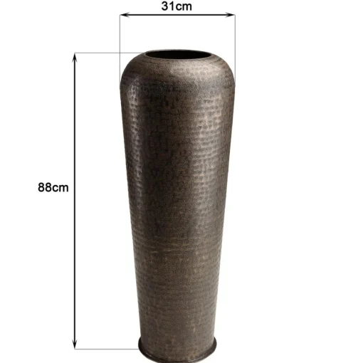 Macabane Vase alu couleur cuivre noir antique avec gravures HONORE Online