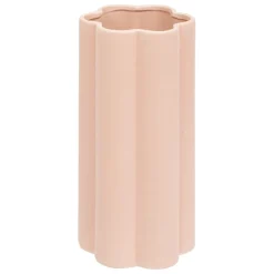 3S. x Home Vase céramique forme fleur H28cm rose clair Outlet