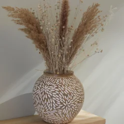 Today Vase taille M en bois de manguier Sale