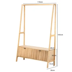 3S. x Home Vestiaire Entrée Bois Massif Porte Manteau Online