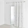 3S. x Home Voilage en Étamine Brodée Blanc BLOIS Clearance